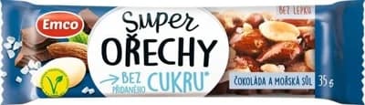 Emco Tyčinka Super Ořechy, čokoláda a mořská sůl