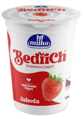 Milko Bedřich smetanový jogurt jahoda 10 %