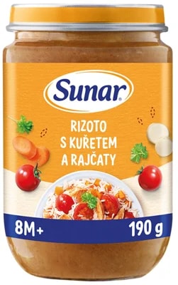 Sunar Příkrm rizoto s kuřetem a rajčaty
