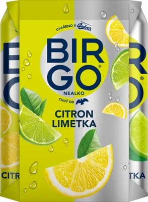 Birgo nealkoholický Citron a limetka 4×0,5 l plech