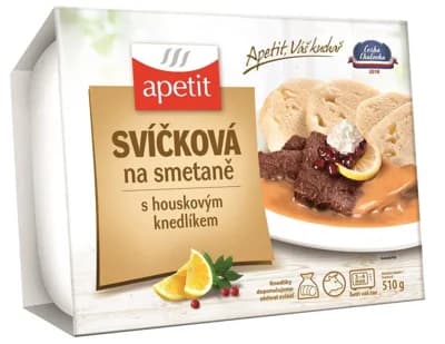 apetit Svíčková na smetaně s houskovým knedlíkem