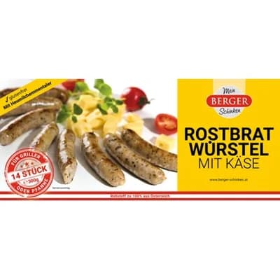 BERGER Original Rostbratwürstel s ementálem chlaz.