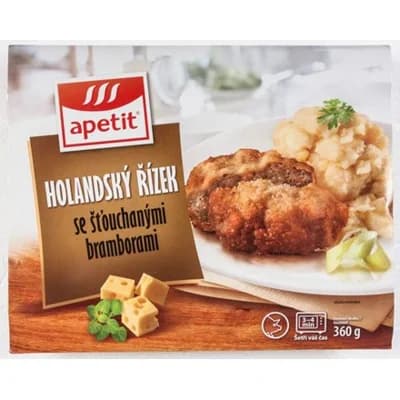 Holandský řízek se šťouchanými brambory chlaz.