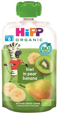 HiPP BIO Kapsička Hippis hruška, banán a kiwi