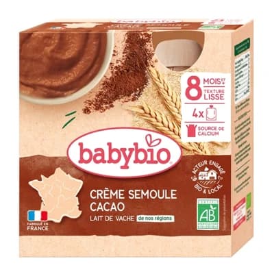 Babybio BIO Kapsička krupice s kakaem (4×85g)