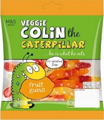 Marks & Spencer Žvýkací bonbóny Colin the Caterpillar s ovocnou příchutí
