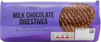 Marks & Spencer Pšeničné sušenky polomáčené v mléčné čokoládě