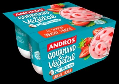 Andros Gourmand & Végétal Dezert s jahodami (4×100 g)
