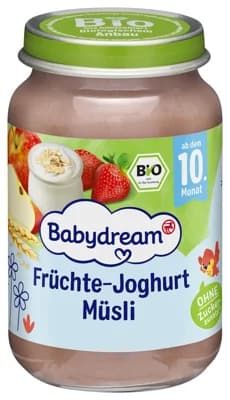 Babydream BIO Ovocné pyré s müsli a jogurtem