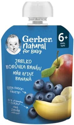 Gerber Natural Kapsička jablko, borůvka a banán