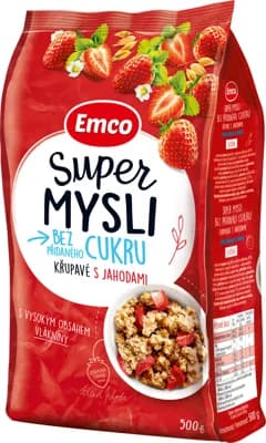 Emco Super mysli Bez přidaného cukru s Jahodami