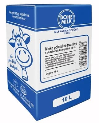 Bohemilk Trvanlivé mléko polotučné BIB