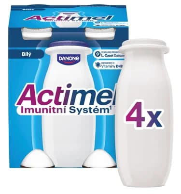 Actimel Probiotický nápoj bílý 4×100 g