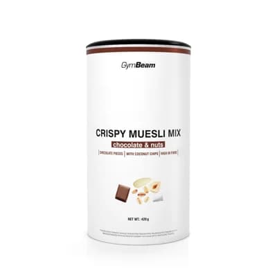 GymBeam Crispy Muesli Mix čokoláda oříšky