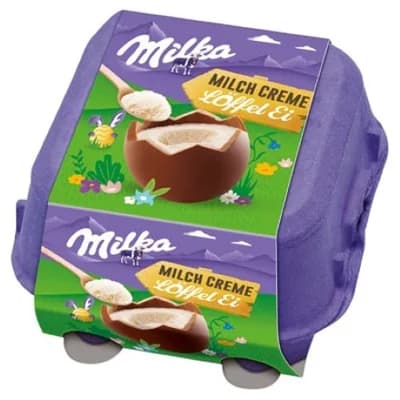 Milka Egg 'n' Spoon čokoládová vajíčka s mléčnou náplní