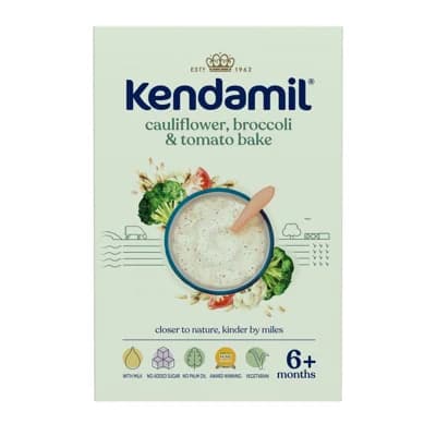 Kendamil Mléčná kaše s brokolicí, květákem a rajčaty