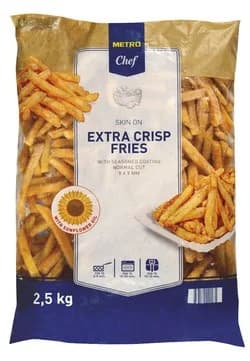 METRO Chef Hranolky se slupkou Crisp 9 x 9 cm mraž. 2,