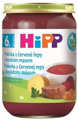 HiPP BIO Malý Gurmán polévka z červené řepy s hovězím masem