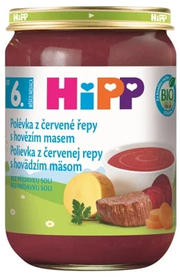 HiPP BIO Malý Gurmán polévka z červené řepy s hovězím masem