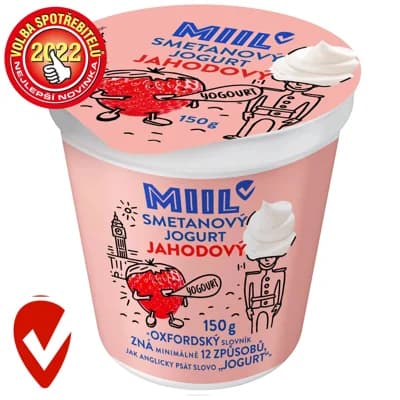 Miil Smetanový jogurt jahodový