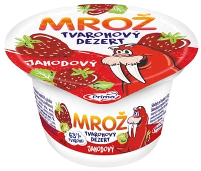 Mrož tvarohový dezert jahodový