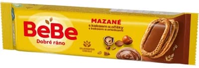 Opavia BeBe Dobré Ráno, mazané sušenky s kakaem a oříšky