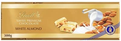 Lindt Čokoláda Gold Tablet Švýcarská bílá s mandlemi