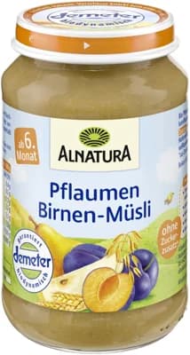 Alnatura BIO Příkrm se švestkami, hruškami a vločkami