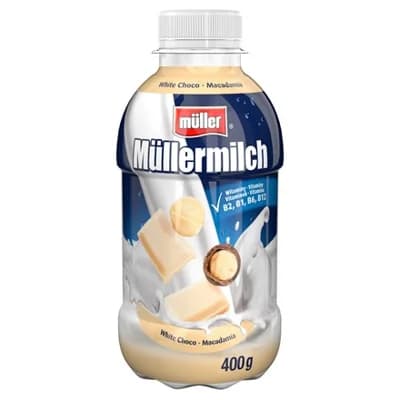 Müllermilch Mméčný nápoj bílá čokoláda makadamový ořech