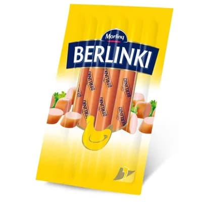 Morliny Párky berlinki kuřecí (84% masa)