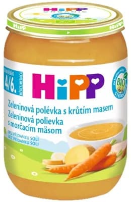 HiPP BIO Zeleninová polévka s krůtím masem