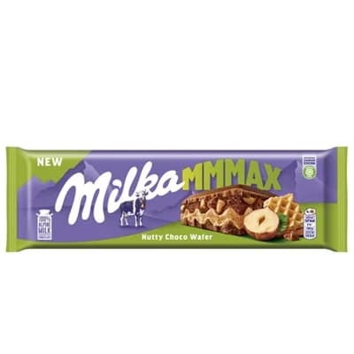 Milka Mmmax Nutty Choco Wafer Oplatka s lískooříškovo-krémovou náplní