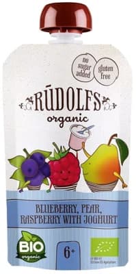 Rudolfs BIO kapsička Borůvka, hruška, malina s jogurtem