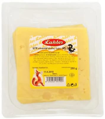 Laktos Sýr Ementálského typu (45%) plátky
