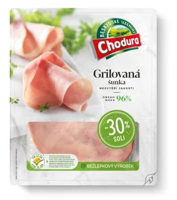 Chodura Grilovaná šunka se sníženým obsahem soli nejvyšší jakosti (96% masa)