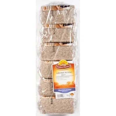 Dobré pečivo Plátky křehké tmavé 6 x
