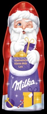 Milka dutá figurka Santa z mléčné čokolády