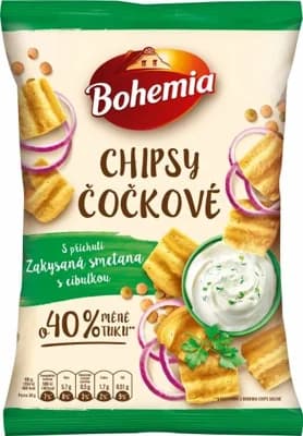 Bohemia Chipsy čočkové s příchutí zakysaná smetana s cibulkou