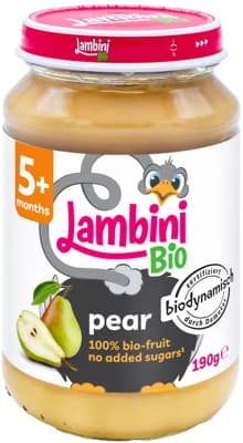 Lambini BIO Demeter příkrm hruška