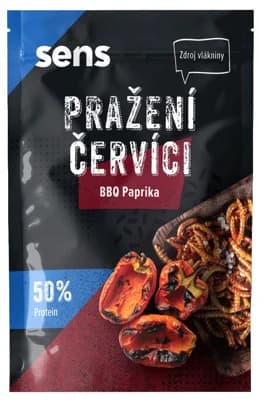 SENS Pražení křupaví červíci BBQ paprika