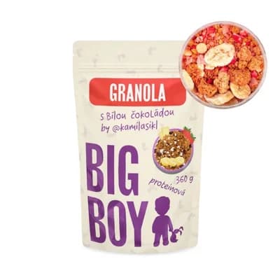 BIG BOY® Proteinová granola s bílou čokoládou by @kamilasikl