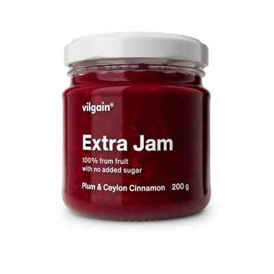 Vilgain Extra džem – Švestka se skořicí bez přidaného cukru