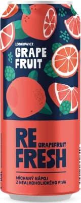 Lobkowicz Refresh Grapefruit z nealkoholického piva plech