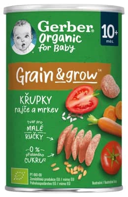 Gerber Organic BIO Křupky s rajčaty a mrkví
