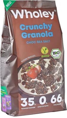Wholey BIO Křupavá granola s čokoládou a mořskou solí