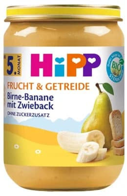HiPP BIO Ovoce a cerálie Hruška-banán-suchary