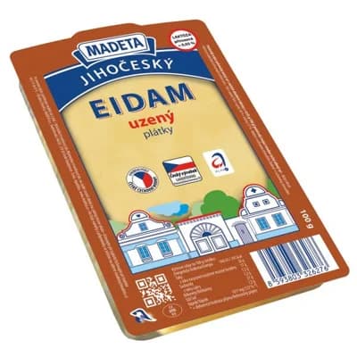 Madeta Jihočeský Eidam sýr uzený 44% plátky