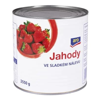 aro Jahody ve sladkém nálevu kompot