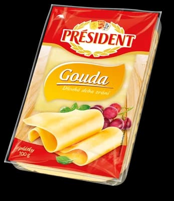 Président Gouda plátkový sýr