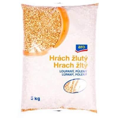 aro Hrách žlutý loupaný půlený